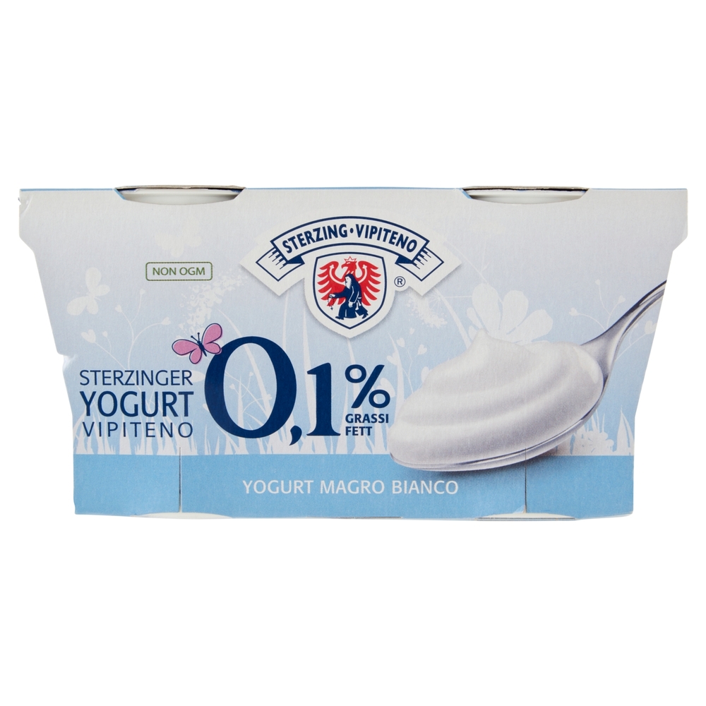 Sterzing Vipiteno 0,1% Grassi Yogurt Magro Bianco 2 x 125 g